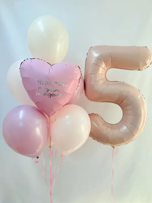 №28 Цифра + Фонтан — для девочки, Лавка Шаров Мытищи