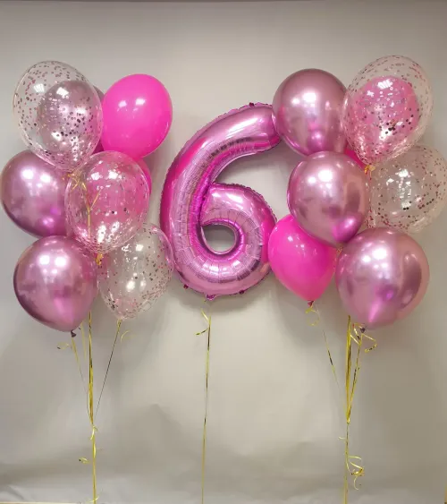 №44 Цифра + Два фонтана — для девочки, Лавка Шаров Мытищи