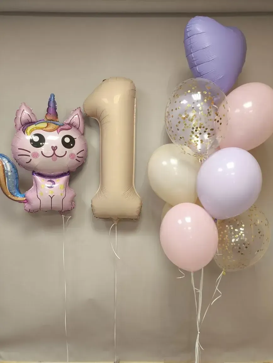 №46 Фигура + Фонтан + Цифра — для девочки, Лавка Шаров Мытищи