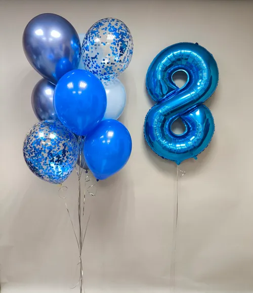 №15 Цифра с фонтаном — для мальчика, Лавка Шаров Мытищи