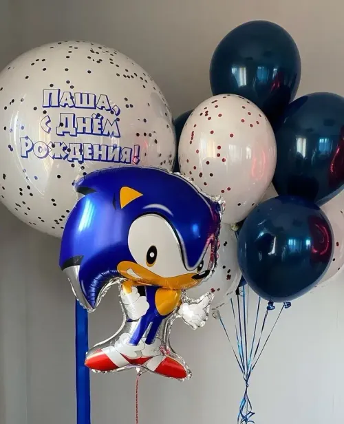 №29 Фигура + Шар + Фонтан — для мальчика, Лавка Шаров Мытищи