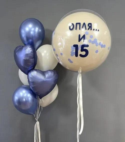 №30 Шар + Фонтан — для мальчика, Лавка Шаров Мытищи