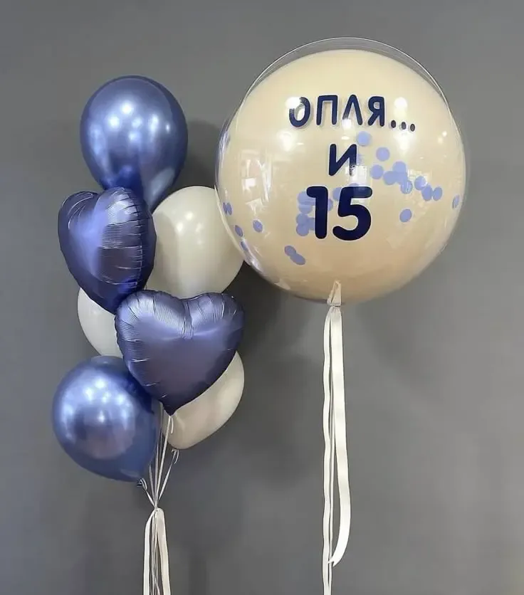 №30 Шар + Фонтан — для мальчика, Лавка Шаров Мытищи