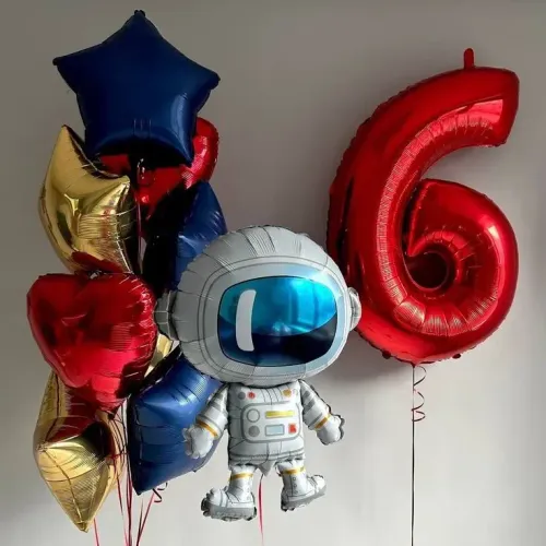 №33 Фигуры + Фонтан + Цифра — для мальчика, Лавка Шаров Мытищи