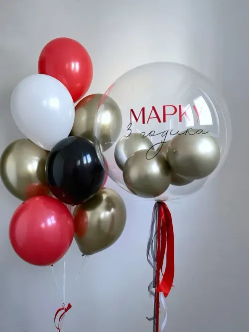 №56 Шар + Фонтан — для мальчика, Лавка Шаров Мытищи