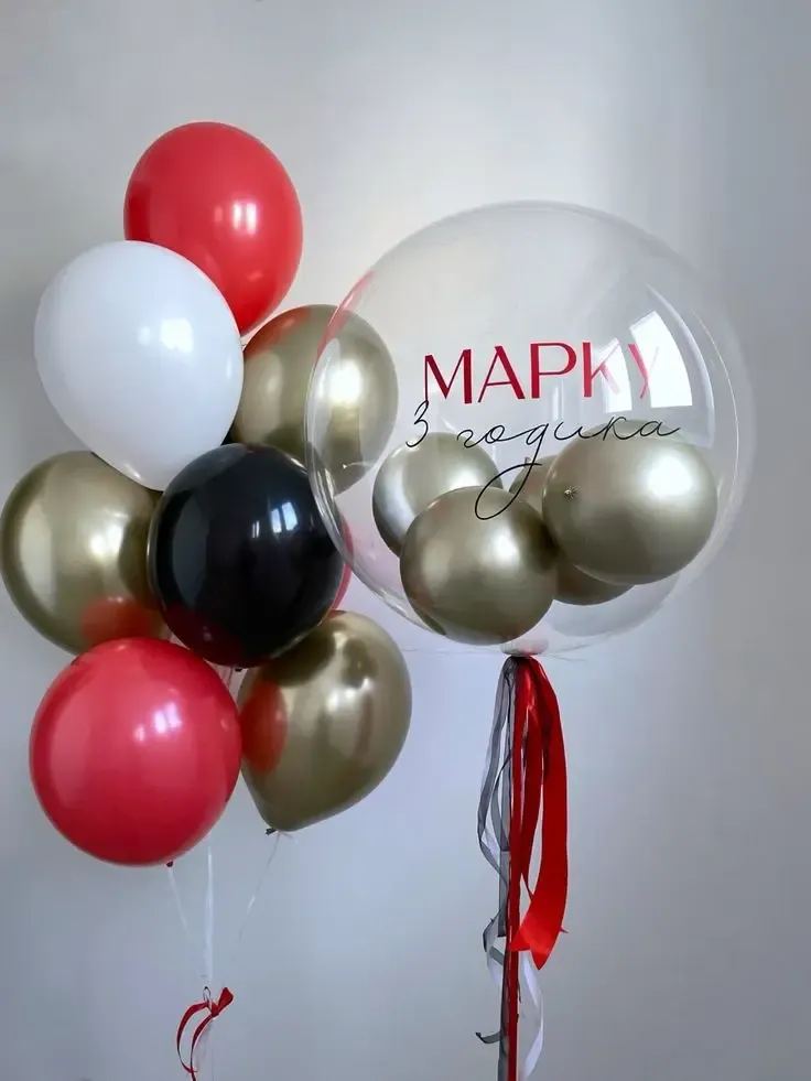 №56 Шар + Фонтан — для мальчика, Лавка Шаров Мытищи