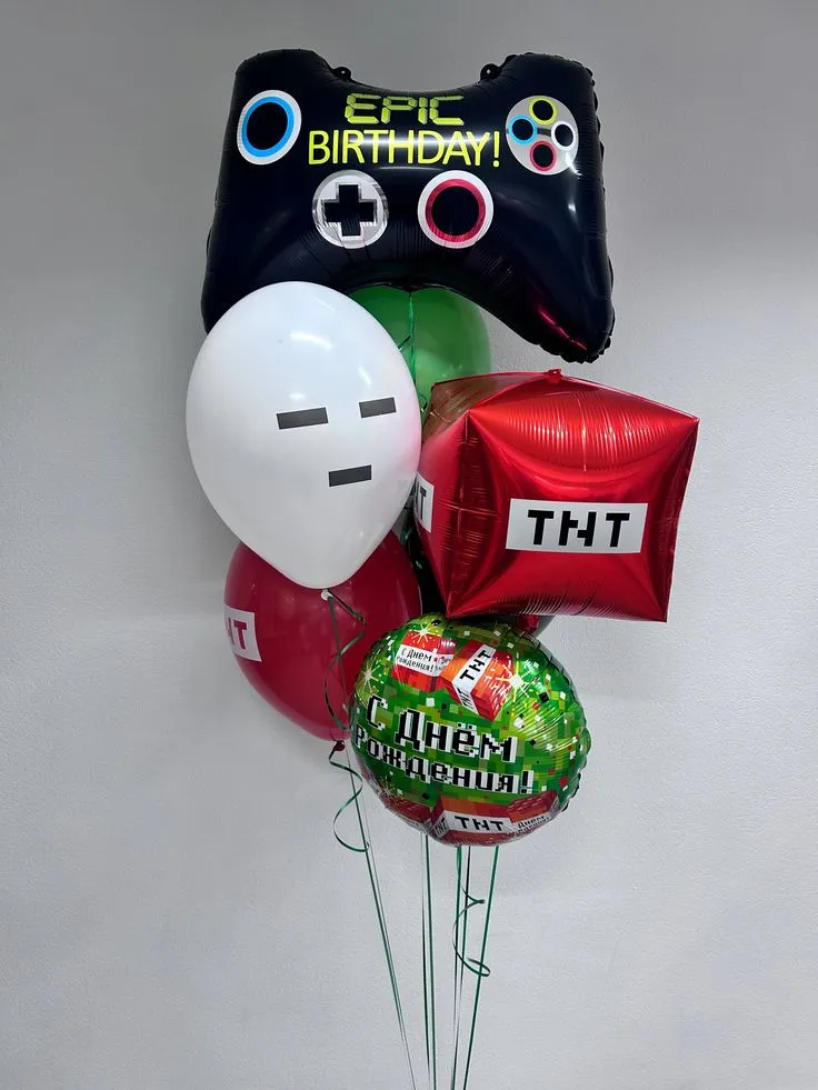 №11 Фонтан из шаров Майнкрафт с джойстиком и кубом ТНТ — майнкрафт и roblox, Лавка Шаров Мытищи