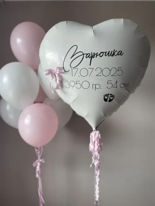 №32 Сердце + Фонтан — выписка из роддома, Лавка Шаров Мытищи