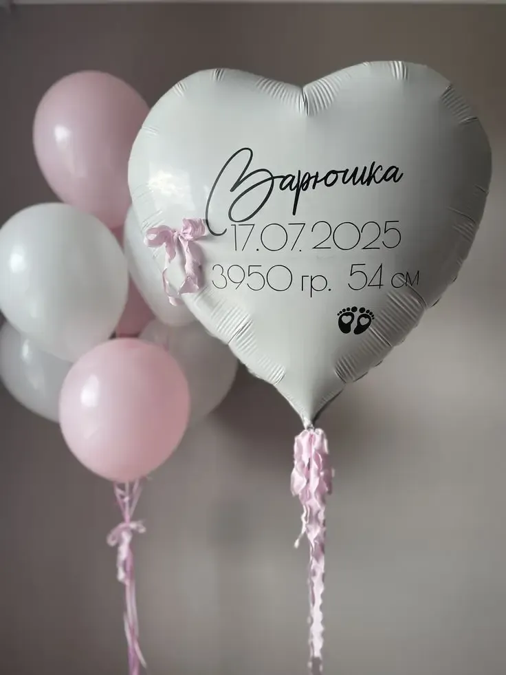 №32 Сердце + Фонтан — выписка из роддома, Лавка Шаров Мытищи